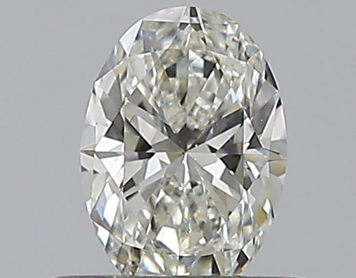 0.4 Carat Oval Natural Diamond with  Cut Diamond in 14KT  view 1
