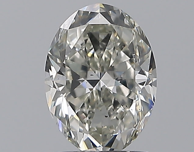 1.5 Carat Oval Natural Diamond with  Cut Diamond in 14KT  view 1
