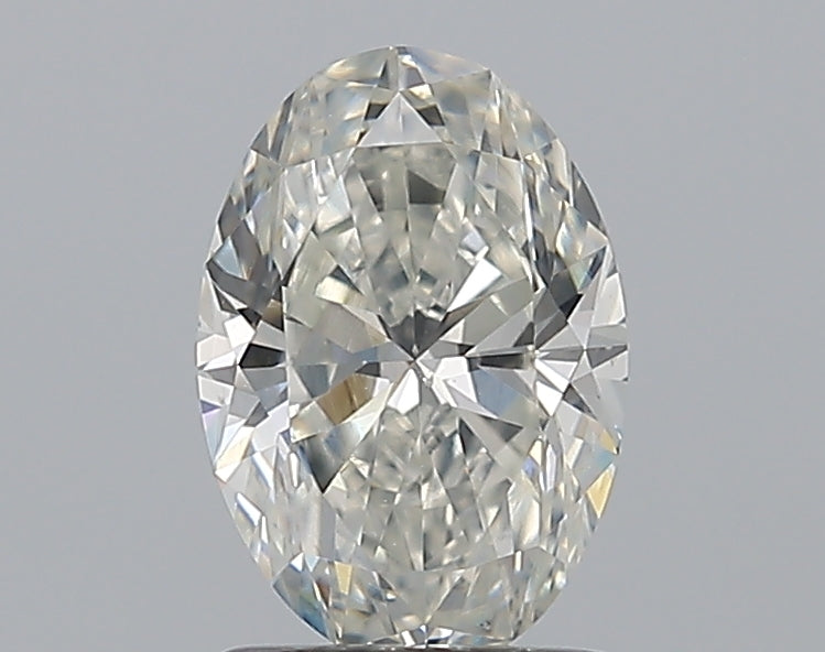 1.27 Carat Oval Natural Diamond with  Cut Diamond in 14KT  view 1
