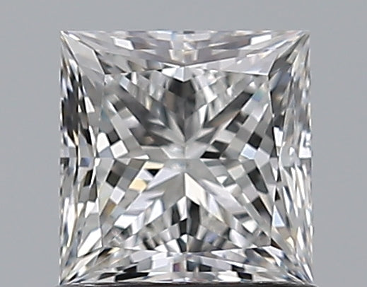 1.01 Carat Princess Natural Diamond with  Cut Diamond in 14KT  view 1
