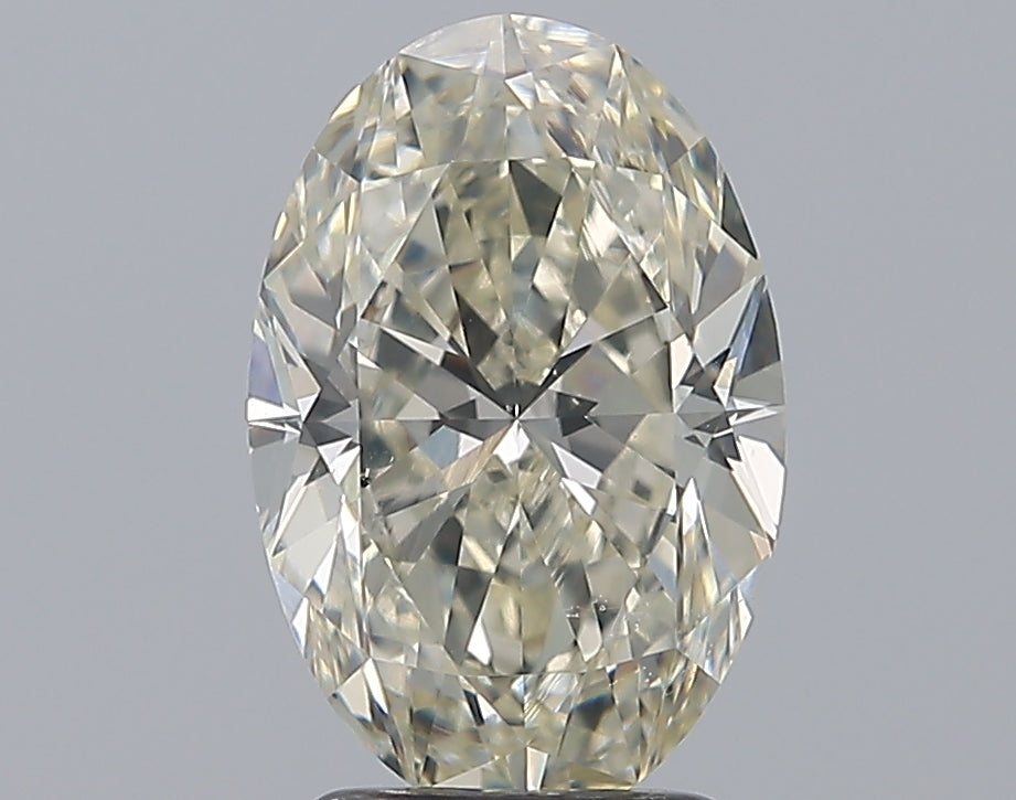2.51 Carat Oval Natural Diamond with  Cut Diamond in 14KT  view 1
