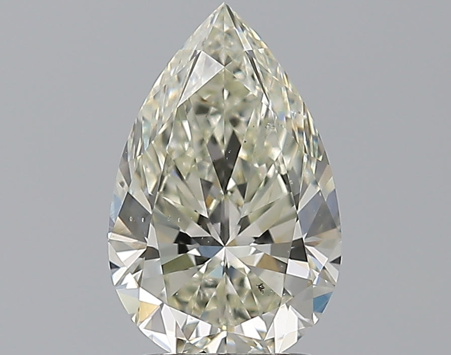2.01 Carat Pear Natural Diamond with  Cut Diamond in 14KT  view 1
