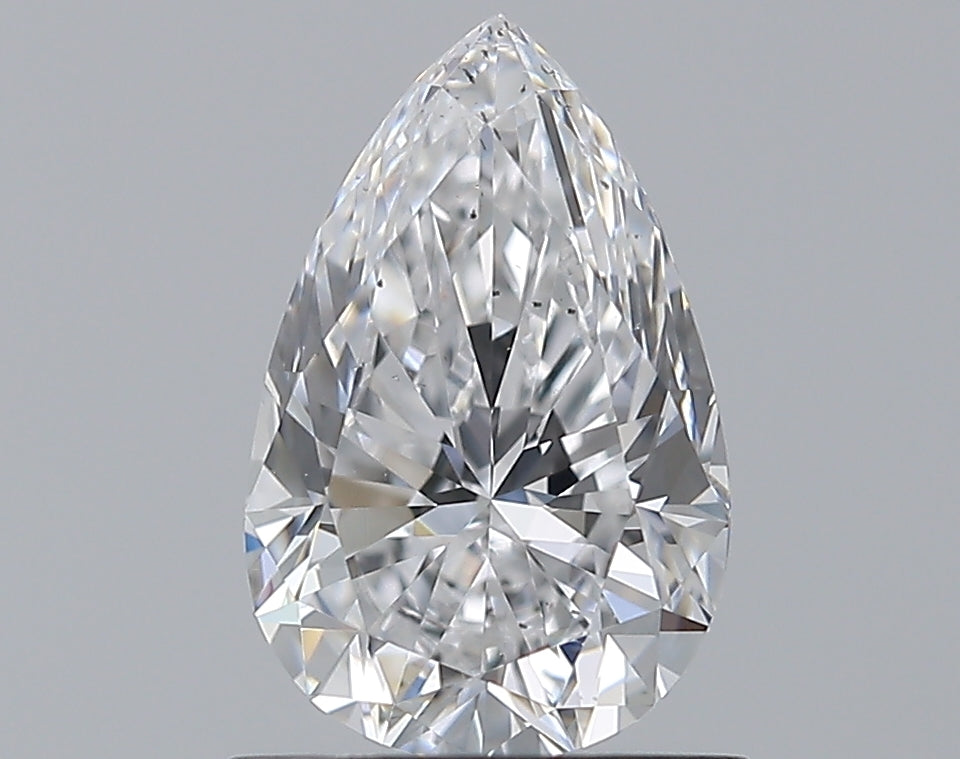 1.0 Carat Pear Natural Diamond with  Cut Diamond in 14KT  view 1
