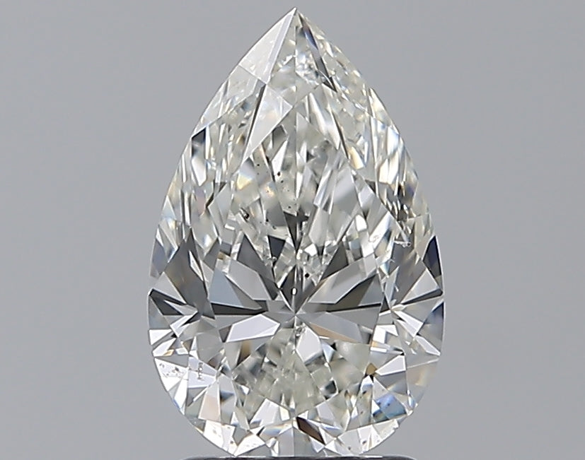 2.0 Carat Pear Natural Diamond with  Cut Diamond in 14KT  view 1
