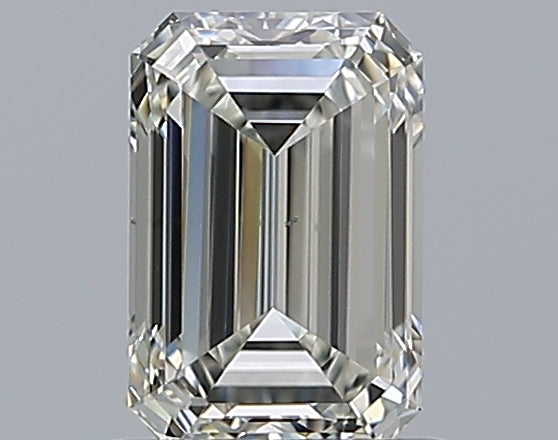 0.96 Carat Emerald Natural Diamond with  Cut Diamond in 14KT  view 1
