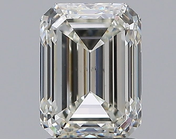 2.01 Carat Emerald Natural Diamond with  Cut Diamond in 14KT  view 1
