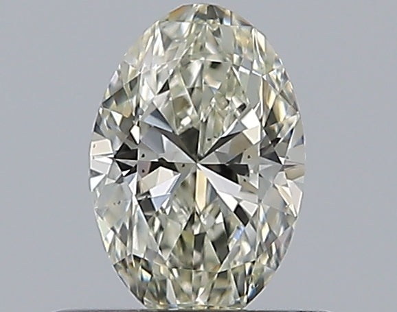 0.4 Carat Oval Natural Diamond with  Cut Diamond in 14KT  view 1
