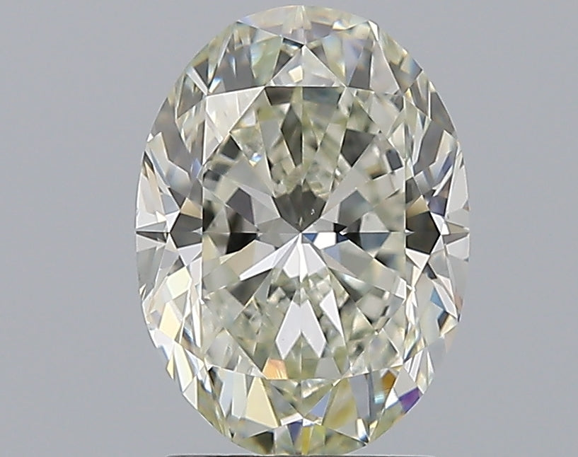 2.22 Carat Oval Natural Diamond with  Cut Diamond in 14KT  view 1
