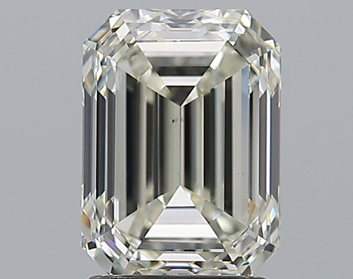 2.0 Carat Emerald Natural Diamond with  Cut Diamond in 14KT  view 1
