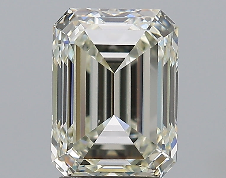 2.51 Carat Emerald Natural Diamond with  Cut Diamond in 14KT  view 1
