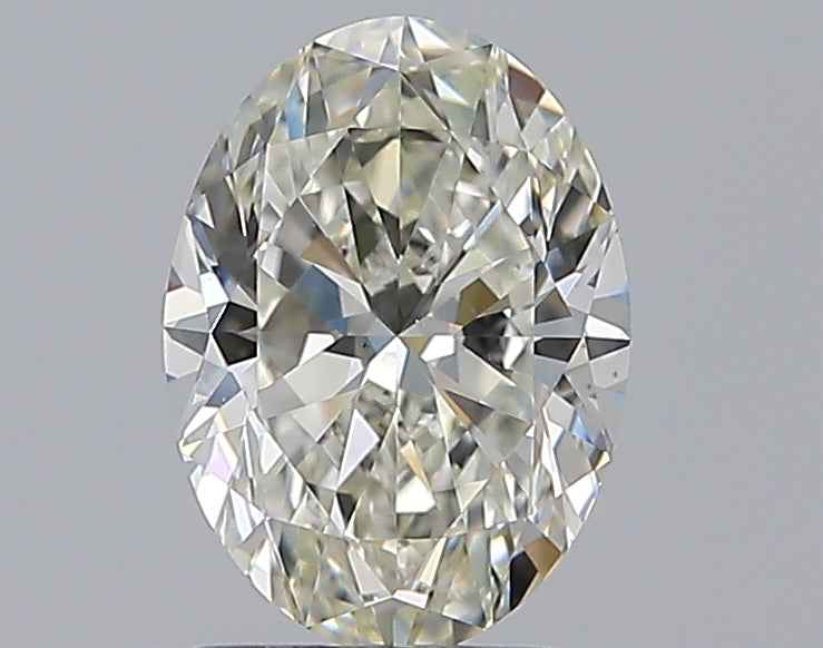 1.51 Carat Oval Natural Diamond with  Cut Diamond in 14KT  view 1
