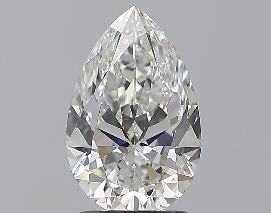 2.0 Carat Pear Natural Diamond with  Cut Diamond in 14KT  view 1
