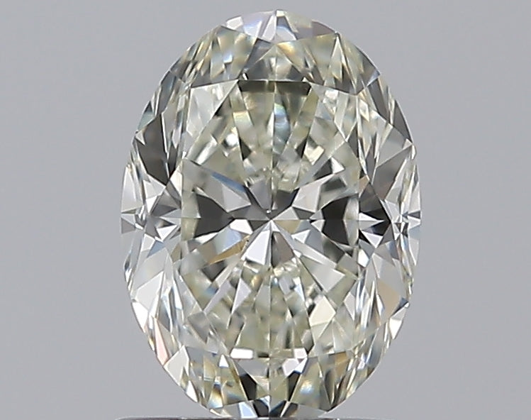 1.01 Carat Oval Natural Diamond with  Cut Diamond in 14KT  view 1
