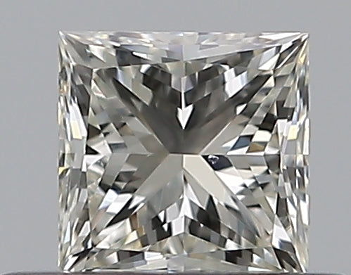 0.4 Carat Princess Natural Diamond with  Cut Diamond in 14KT  view 1
