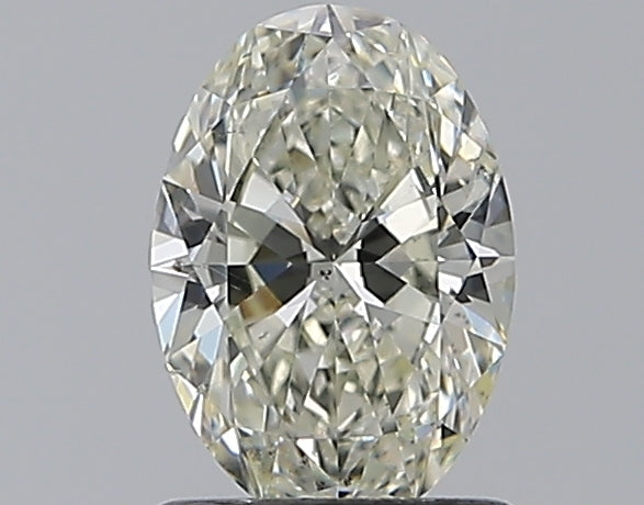 1.01 Carat Oval Natural Diamond with  Cut Diamond in 14KT  view 1
