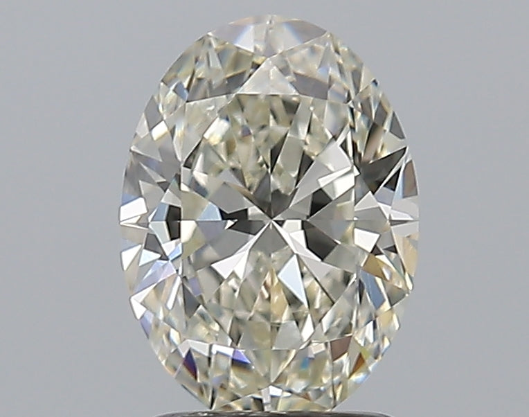1.51 Carat Oval Natural Diamond with  Cut Diamond in 14KT  view 1
