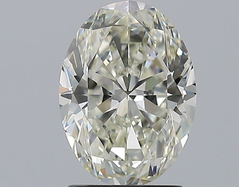 2.01 Carat Oval Natural Diamond with  Cut Diamond in 14KT  view 1
