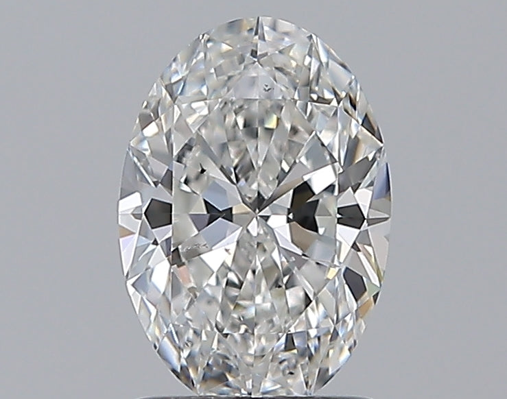 1.29 Carat Oval Natural Diamond with  Cut Diamond in 14KT  view 1
