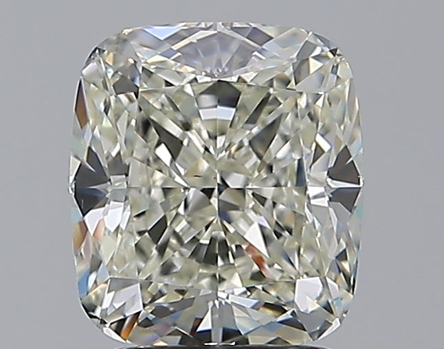 2.55 Carat Cushion Natural Diamond with  Cut Diamond in 14KT  view 1

