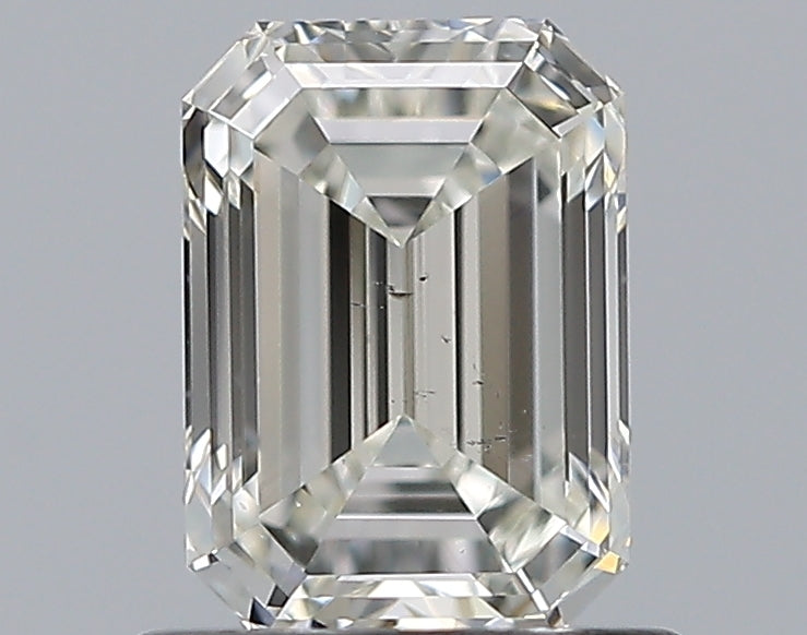 0.91 Carat Emerald Natural Diamond with  Cut Diamond in 14KT  view 1
