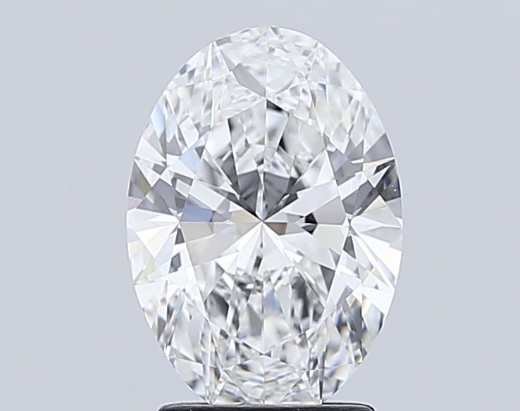 3.09 Carat Oval Lab Diamond with  Cut Diamond in 14KT  view 1
