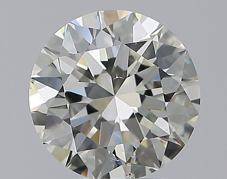 2.5 Carat Round Natural Diamond with  Cut Diamond in 14KT  view 1
