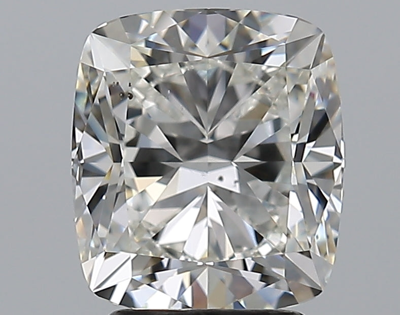 3.21 Carat Cushion Natural Diamond with  Cut Diamond in 14KT  view 1
