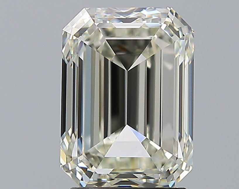2.51 Carat Emerald Natural Diamond with  Cut Diamond in 14KT  view 1
