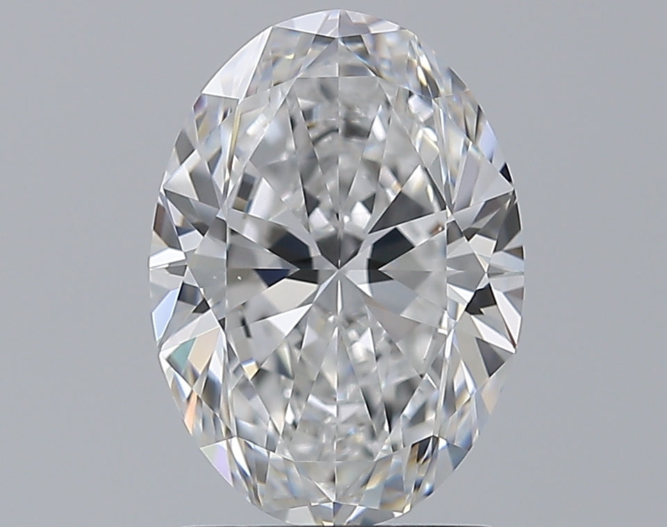 2.01 Carat Oval Natural Diamond with  Cut Diamond in 14KT  view 1
