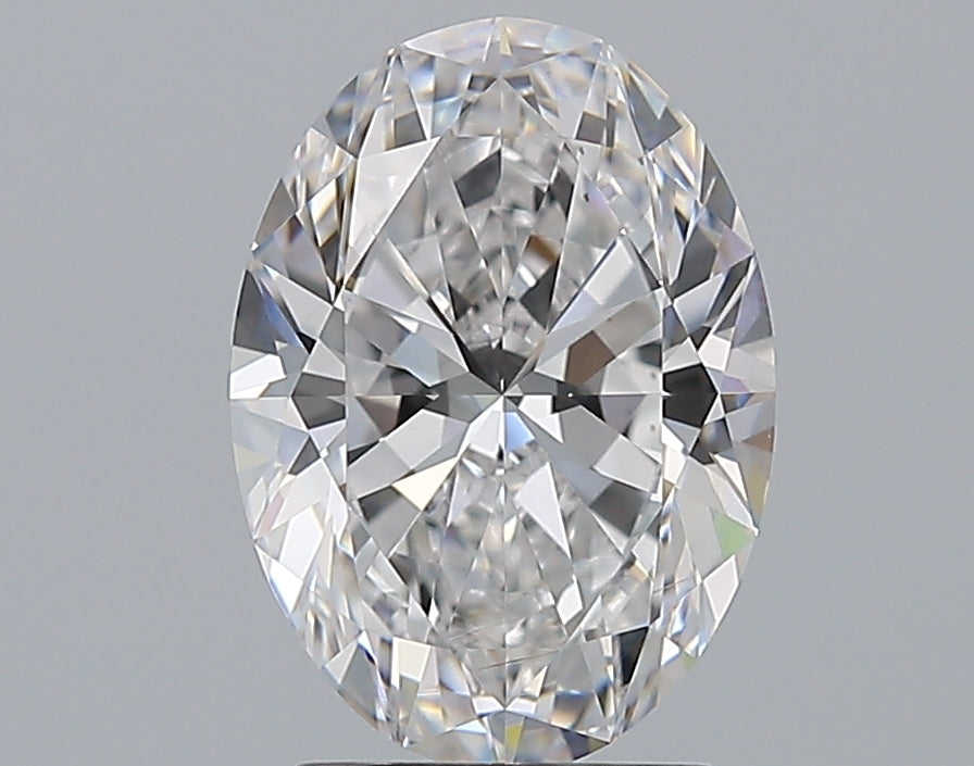 2.51 Carat Oval Natural Diamond with  Cut Diamond in 14KT  view 1
