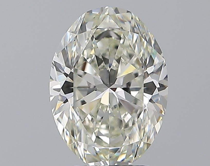 2.81 Carat Oval Natural Diamond with  Cut Diamond in 14KT  view 1
