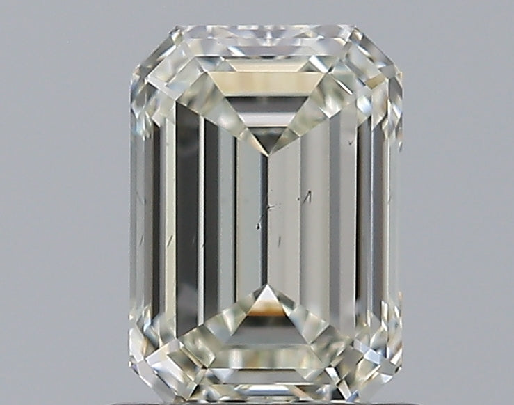 0.9 Carat Emerald Natural Diamond with  Cut Diamond in 14KT  view 1
