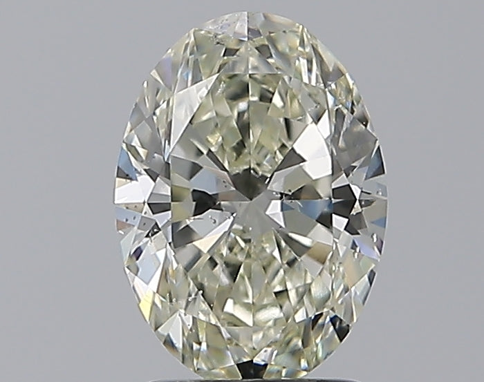 1.7 Carat Oval Natural Diamond with  Cut Diamond in 14KT  view 1
