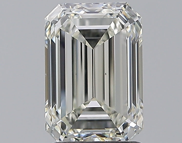 2.0 Carat Emerald Natural Diamond with  Cut Diamond in 14KT  view 1
