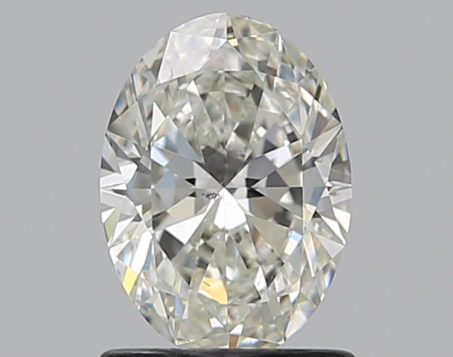1.0 Carat Oval Natural Diamond with  Cut Diamond in 14KT  view 1
