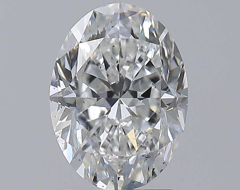 2.51 Carat Oval Natural Diamond with  Cut Diamond in 14KT  view 1
