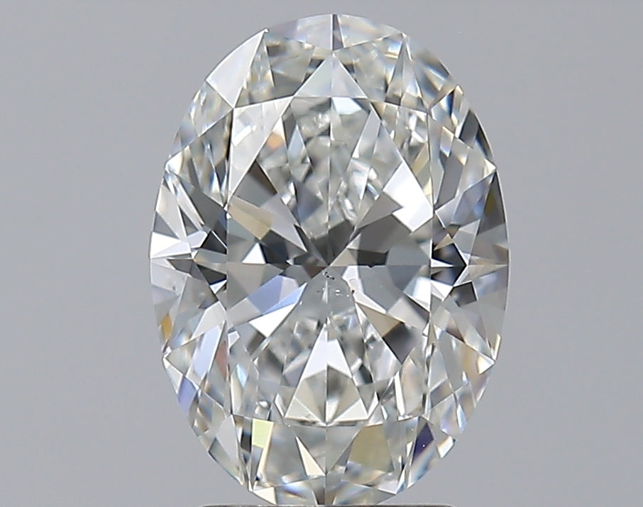 2.51 Carat Oval Natural Diamond with  Cut Diamond in 14KT  view 1
