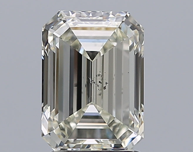 2.2 Carat Emerald Natural Diamond with  Cut Diamond in 14KT  view 1
