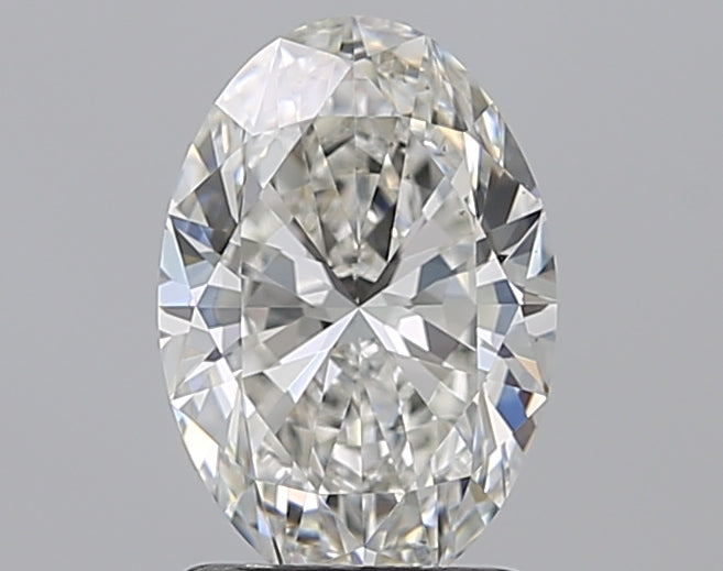1.51 Carat Oval Natural Diamond with  Cut Diamond in 14KT  view 1
