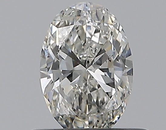 0.41 Carat Oval Natural Diamond with  Cut Diamond in 14KT  view 1
