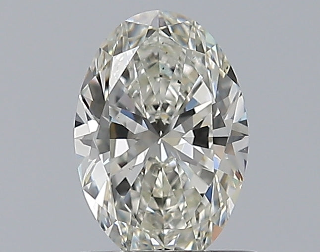0.8 Carat Oval Natural Diamond with  Cut Diamond in 14KT  view 1
