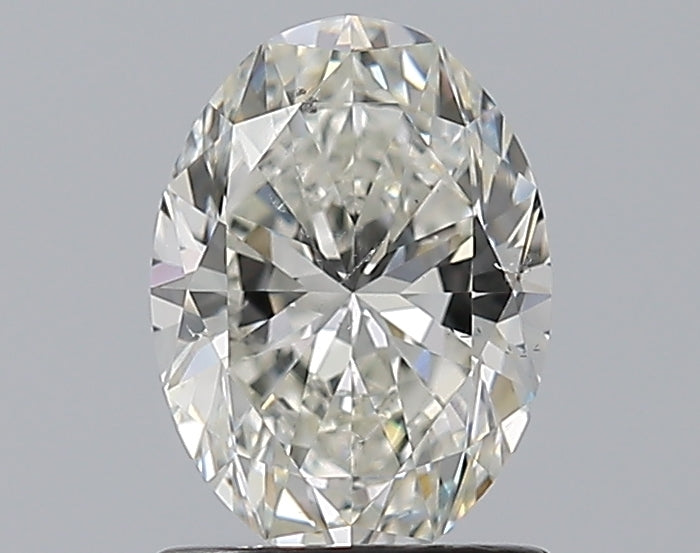 1.21 Carat Oval Natural Diamond with  Cut Diamond in 14KT  view 1
