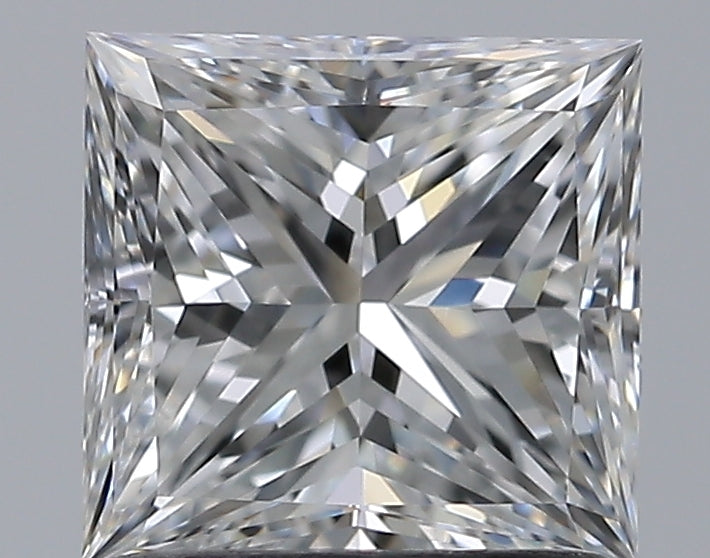 1.21 Carat Princess Natural Diamond with  Cut Diamond in 14KT  view 1

