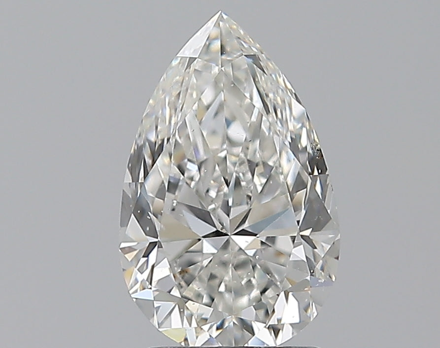 2.0 Carat Pear Natural Diamond with  Cut Diamond in 14KT  view 1
