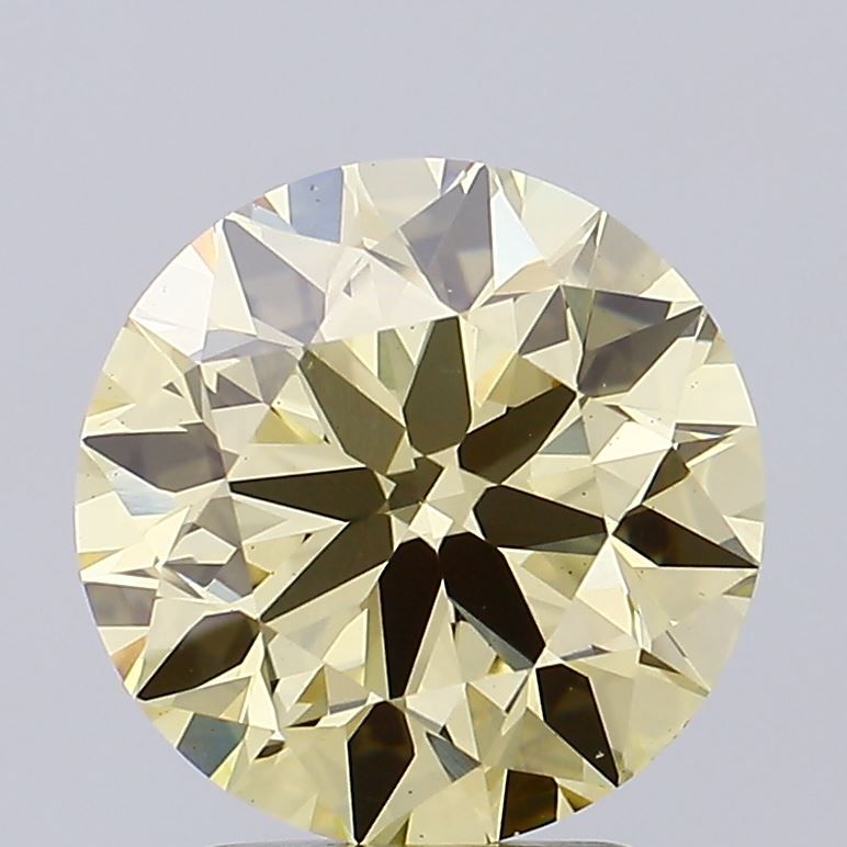 3.0 Carat Round Lab Diamond with  Cut Diamond in 14KT  view 1
