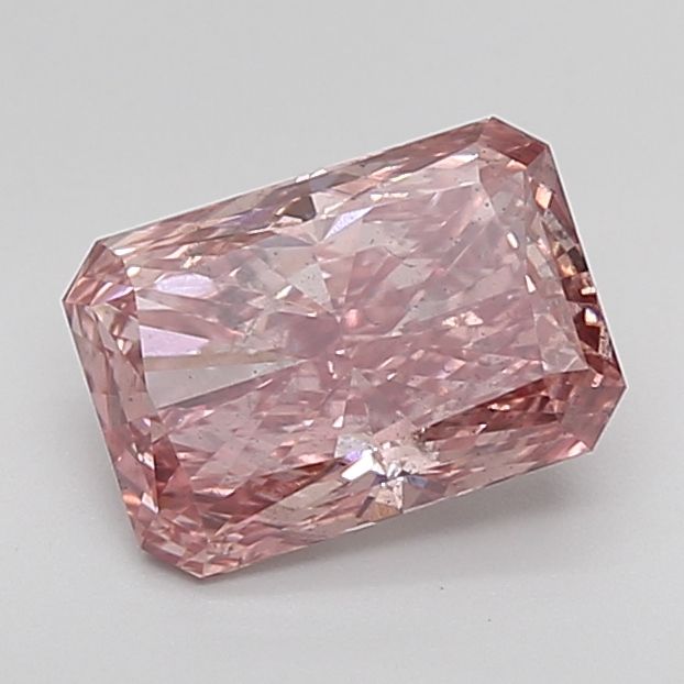 2.72 Carat Radiant Lab Diamond with  Cut Diamond in 14KT  view 1
