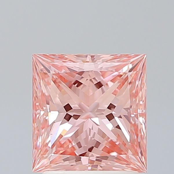 2.01 Carat Princess Lab Diamond with  Cut Diamond in 14KT  view 1
