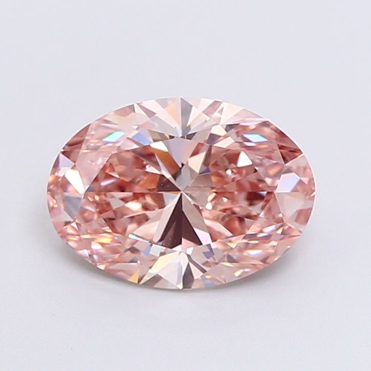 2.49 Carat Oval Lab Diamond with  Cut Diamond in 14KT  view 1
