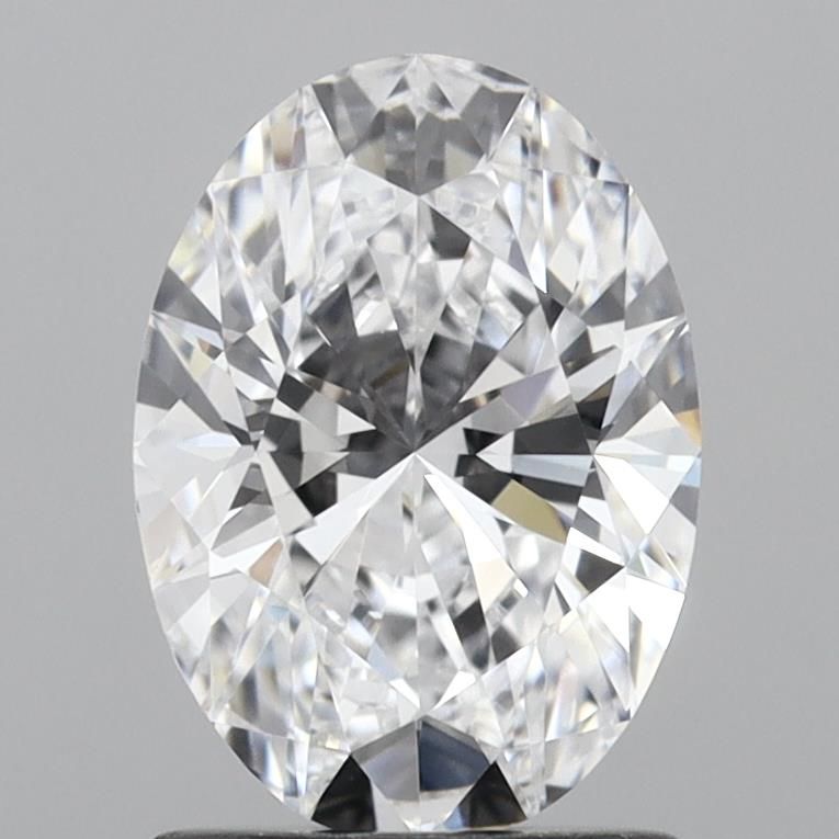 1.34 Carat Oval Lab Diamond with  Cut Diamond in 14KT  view 1
