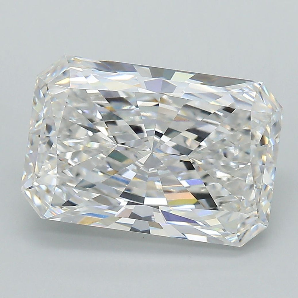 4.34 Carat Radiant Lab Diamond with  Cut Diamond in 14KT  view 1
